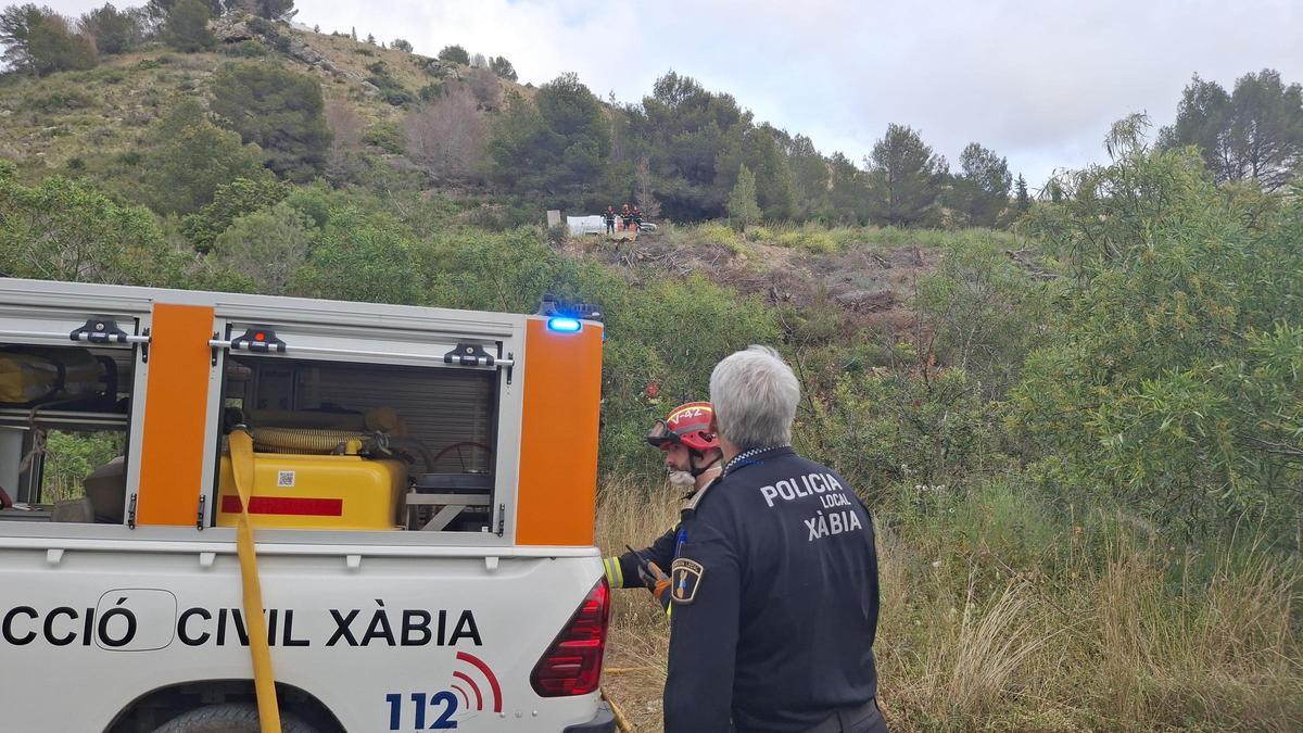 El intendente jefe de la Policía Local, en el incendio que se declaró ayer en Santa Llúcia