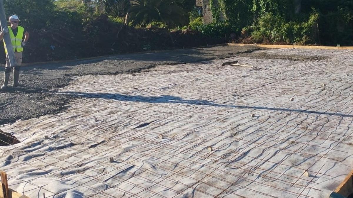 Esta es la obra para construir la estructura que terminará con las termitas de los restos de poda en Tacoronte