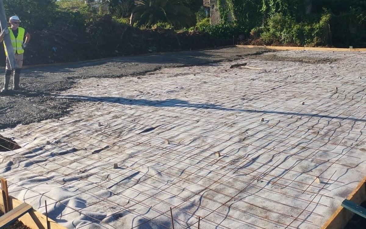 Esta es la obra para construir la estructura que terminará con las termitas de los restos de poda en Tacoronte