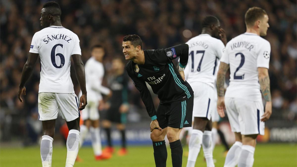 Cristiano Ronaldo durante el Tottenham-Real Madrid de la Champions 2017/18