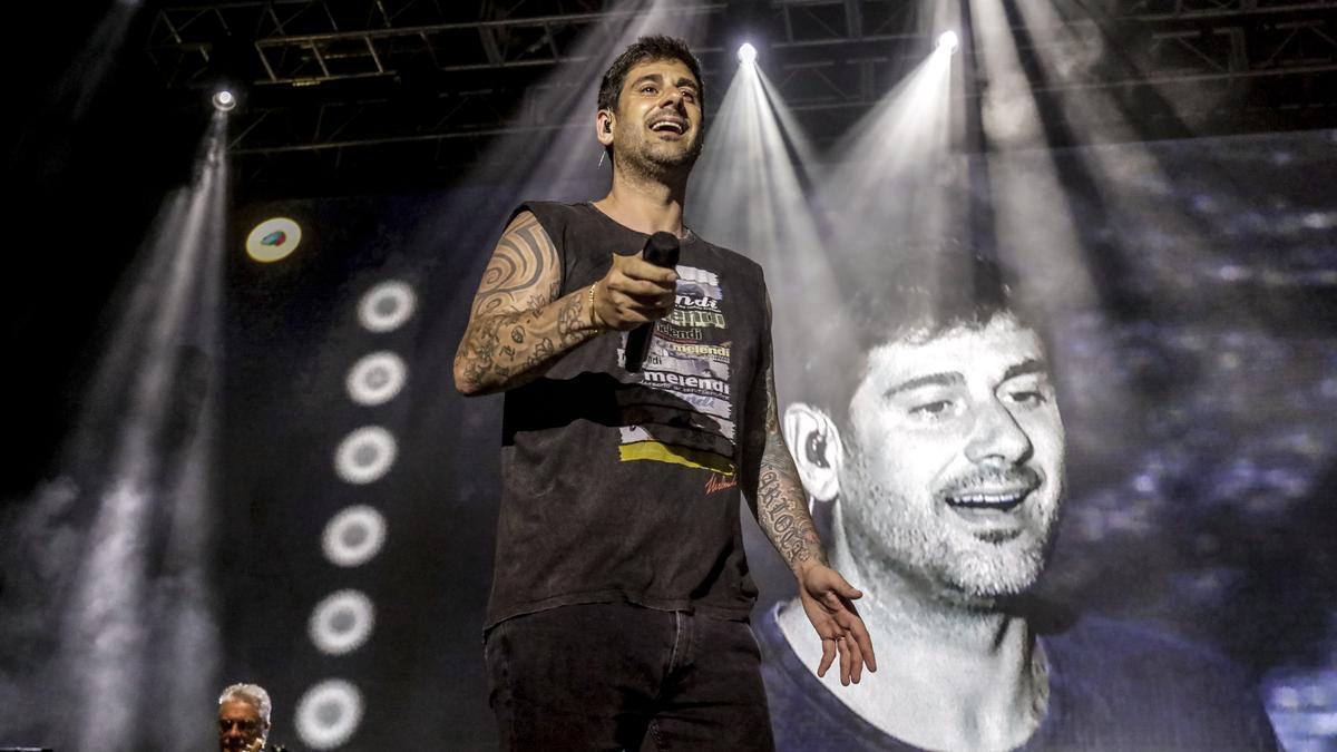 Marc Márquez no se perdió el concierto de Melendi en Mallorca.