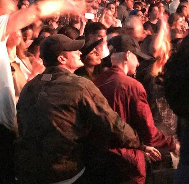Katy Perry y Orlando Bloom en el concierto de Ed Sheeran