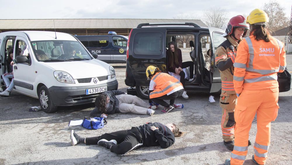 Simulacro de la Escuela de Enfermería de Castelló