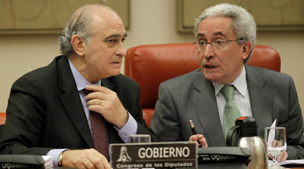 Rèplica del titular d’Interior, Jorge Fernández Díaz, al portaveu d’Amaiur, Iker Urbina.