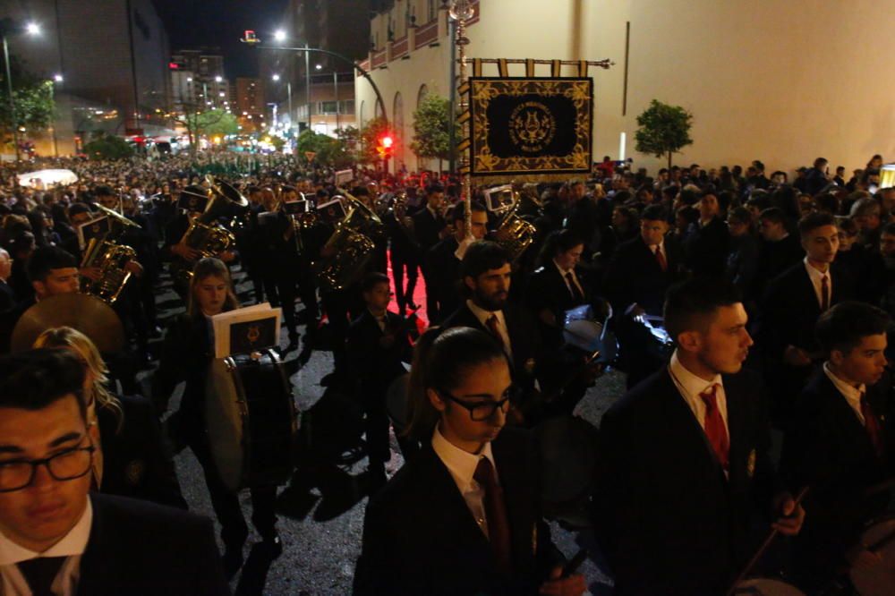 Las imágenes de la cofradía de la Esperanza, la última en procesionar en el Jueves Santo de la Semana Santa de Málaga