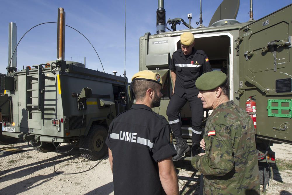 La UME pone a prueba en Alicante sus comunicaciones