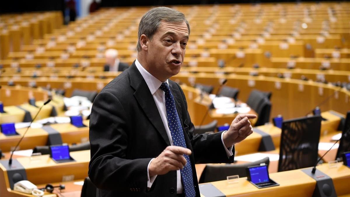 Nigel Farage en el Parlamento Europeo