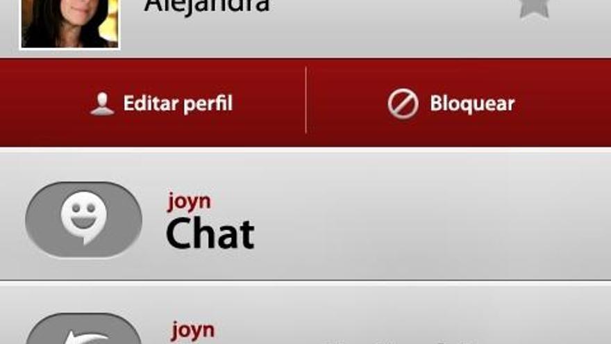 Imagen de un contacto de la app. Joyn