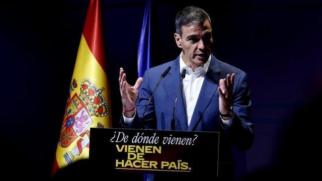 El president del Govern, Pedro Sánchez, durant la presentació aquest dimarts del Pla d’Integració i Ciutadania. | CHEMA MOYA / EFE