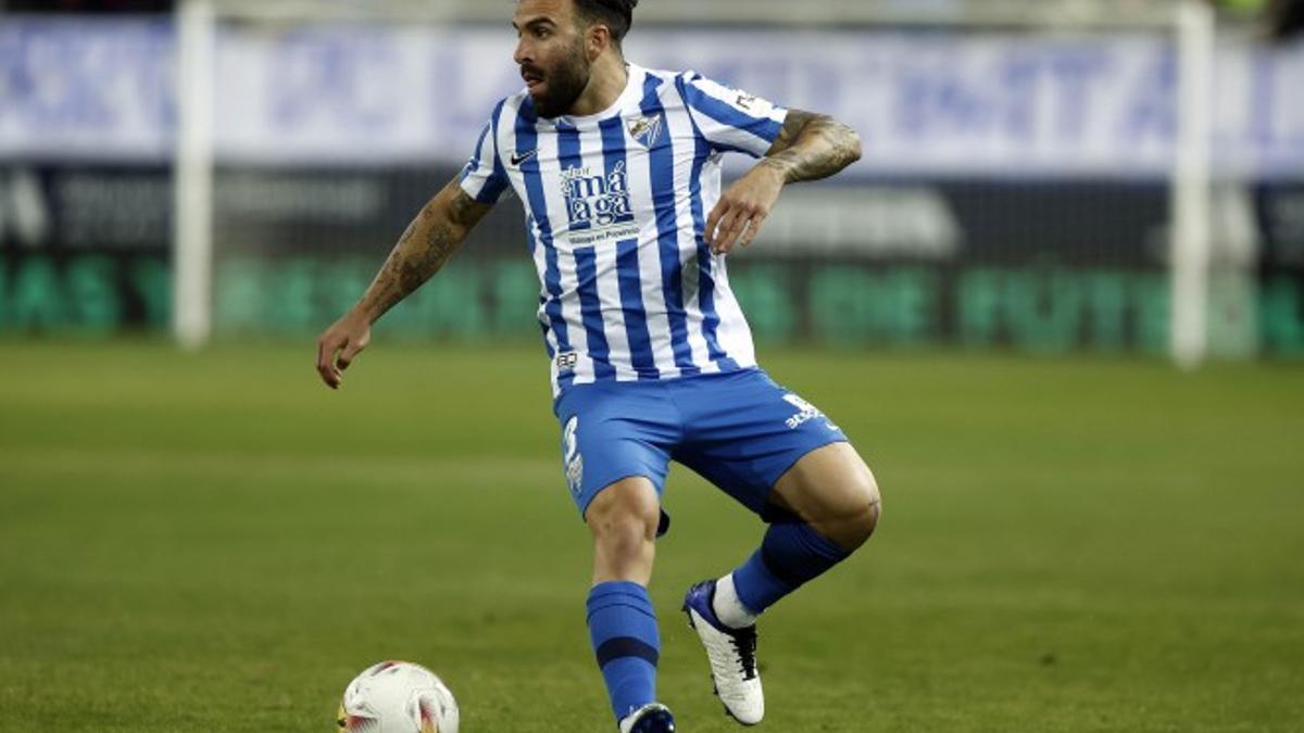 Javi Jiménez, lateral zurdo del Málaga CF.