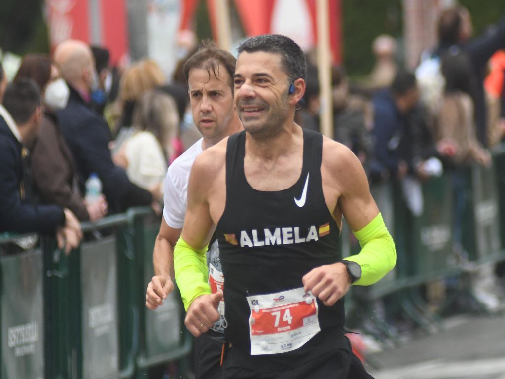 Llegada y podios de la 10k, la media maratón y la maratón de Murcia (I)