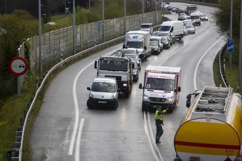 Accidente en la variante a la altura de Los Canapes