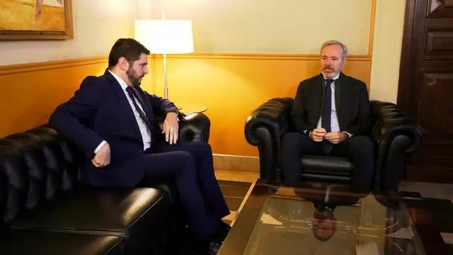 Rueda de prensa de Nolasco y Azcón tras la falta de acuerdo para los presupuestos y la convocatoria de elecciones en Aragón