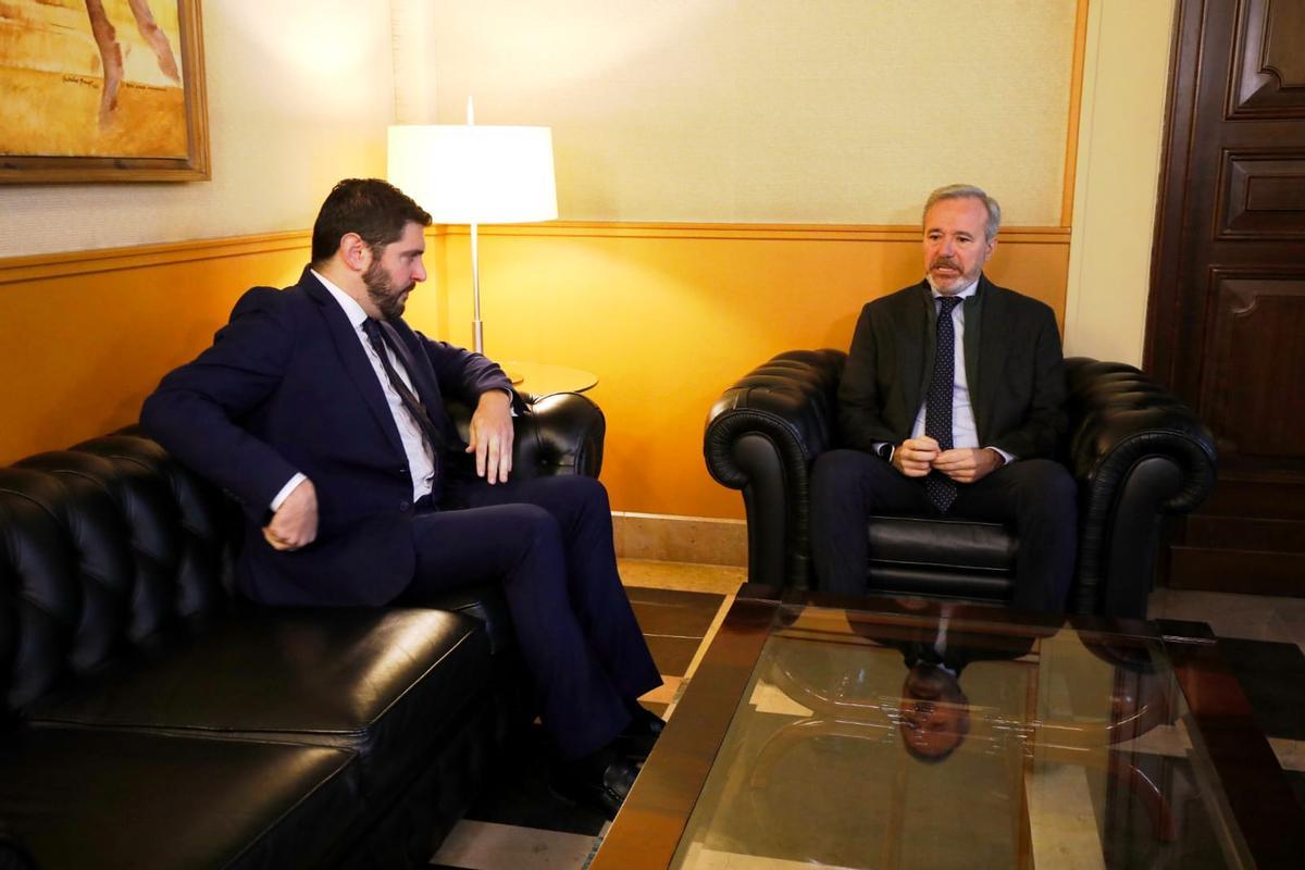 Azcón y Nolasco, durante su reunión.