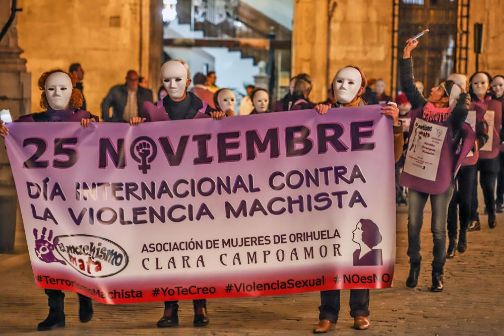 Marcha contra la violencia de género en Orihuela