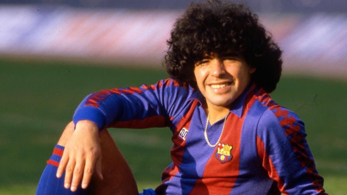 Maradona en 1984 cuando era jugador de Barça