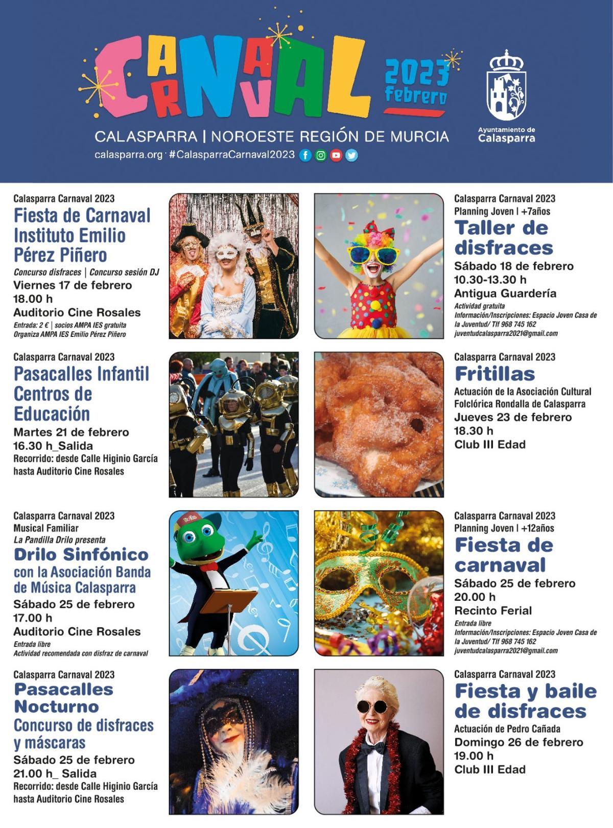 Cartel PROGRAMACIÓN CARNAVAL 2023