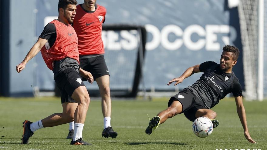 Entrenamiento del Málaga CF.