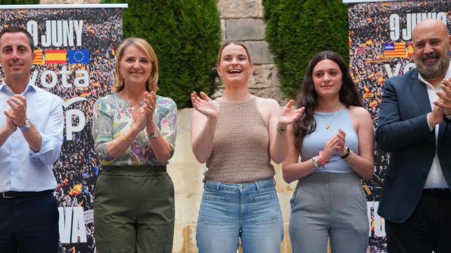 La candidata Rosa Estaràs estuvo arropada por parte de los dirigentes del Partido Popular en Balears.