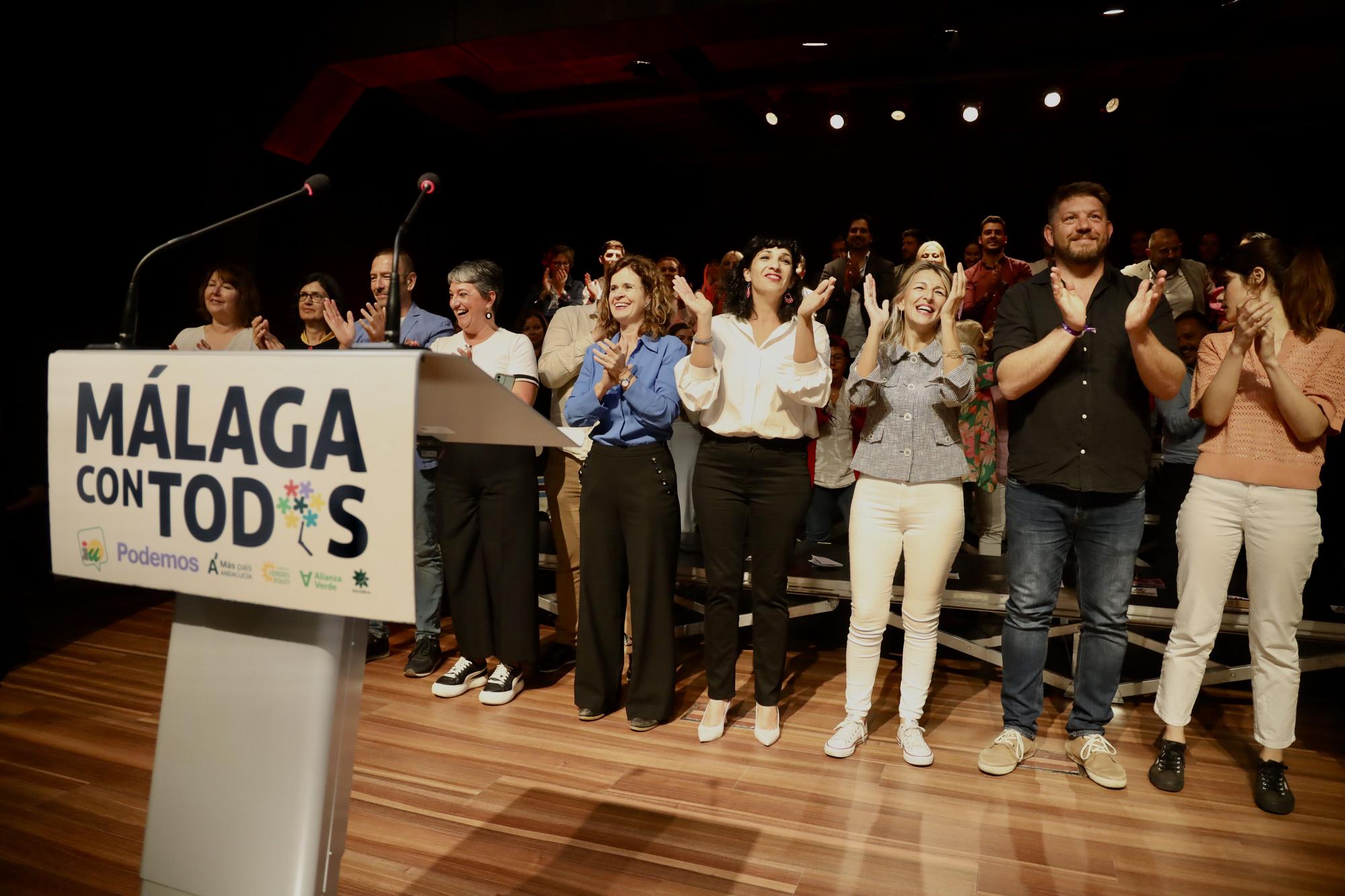 El mitin de 'Con Málaga', con Yolanda Díaz, en imágenes