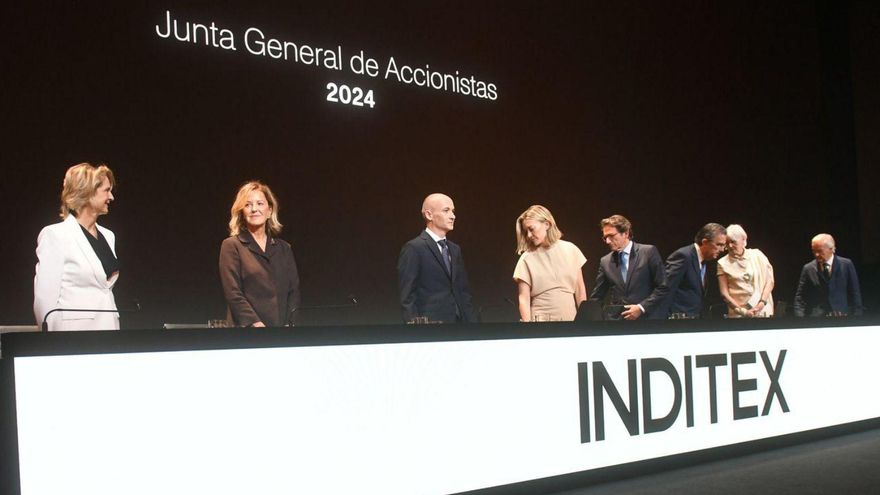 Los miembros del consejo de administración, en la última junta de accionistas. | Carlos Pardellas