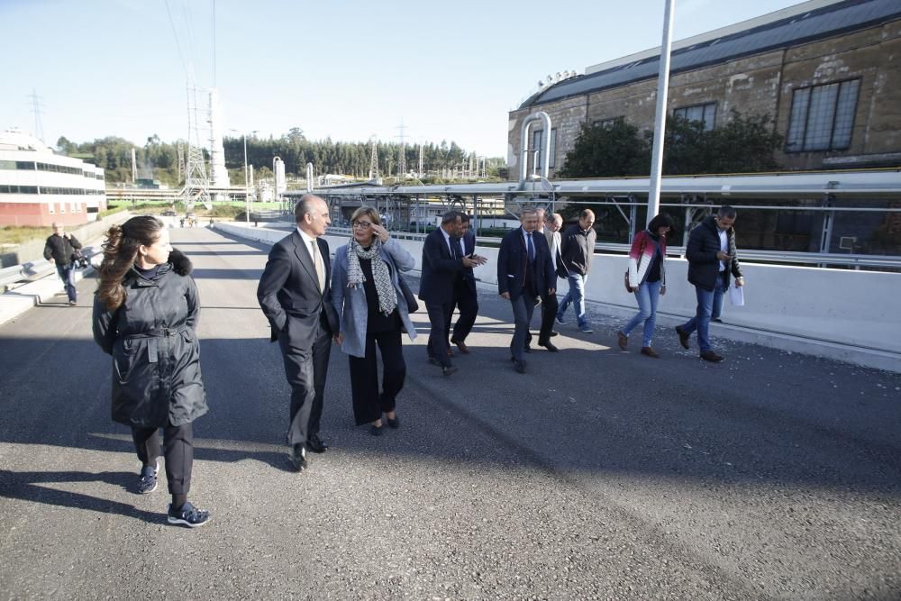 Visita a las obras del enlace de la autopista Y con el PEPA