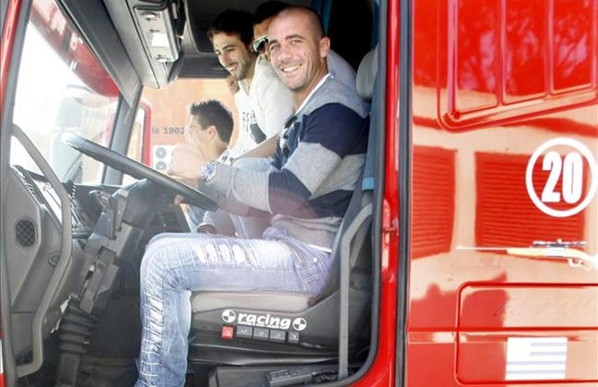 Pandiani, al seu camió, en la seva etapa com a jugador de l’Espanyol. Pandiani, al seu camió, en la seva etapa com a jugador de l’Espanyol.