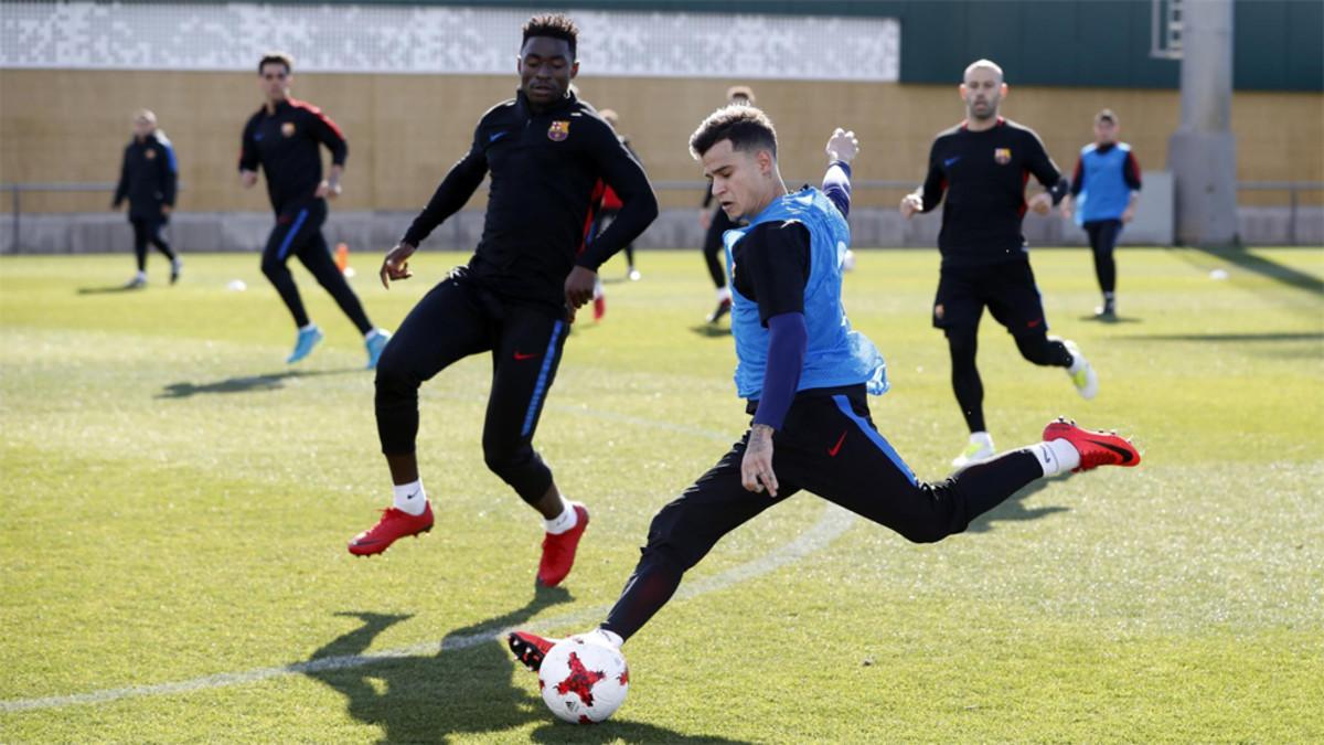El Barça empezó a preparar el partido de la Copa frente al Espanyol