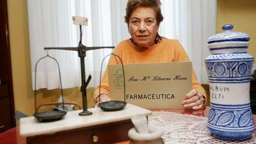 La farmacéutica fallecida, durante una entrevista con este diario.