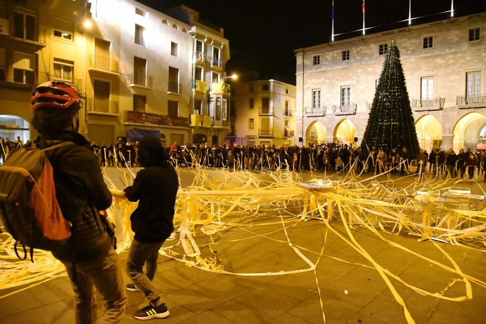 Manifestació a Manresa a favor dels docents.