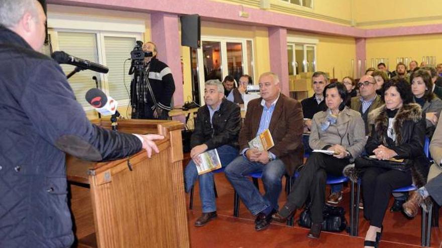 Valentín Morán, durante su intervención en la presentación del plan en La Foz.