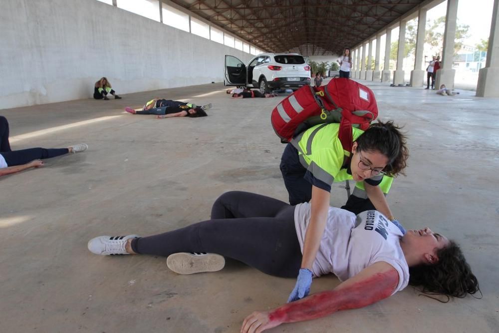 Simulacro de atropello múltiple en el campus de Cartagena de la UCAM