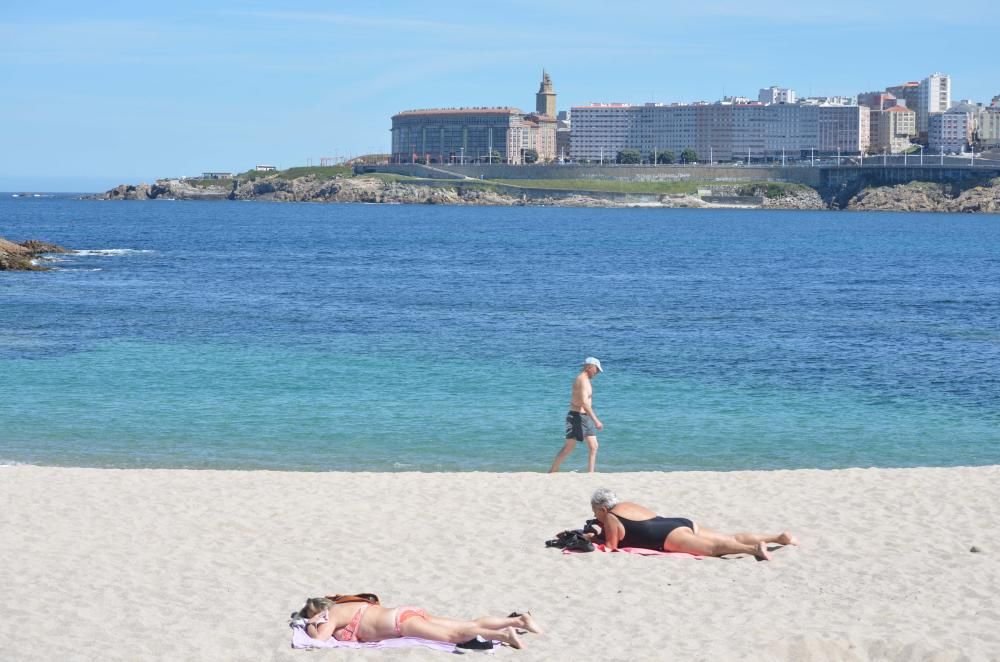 Aire cálido y cielo despejado en A Coruña