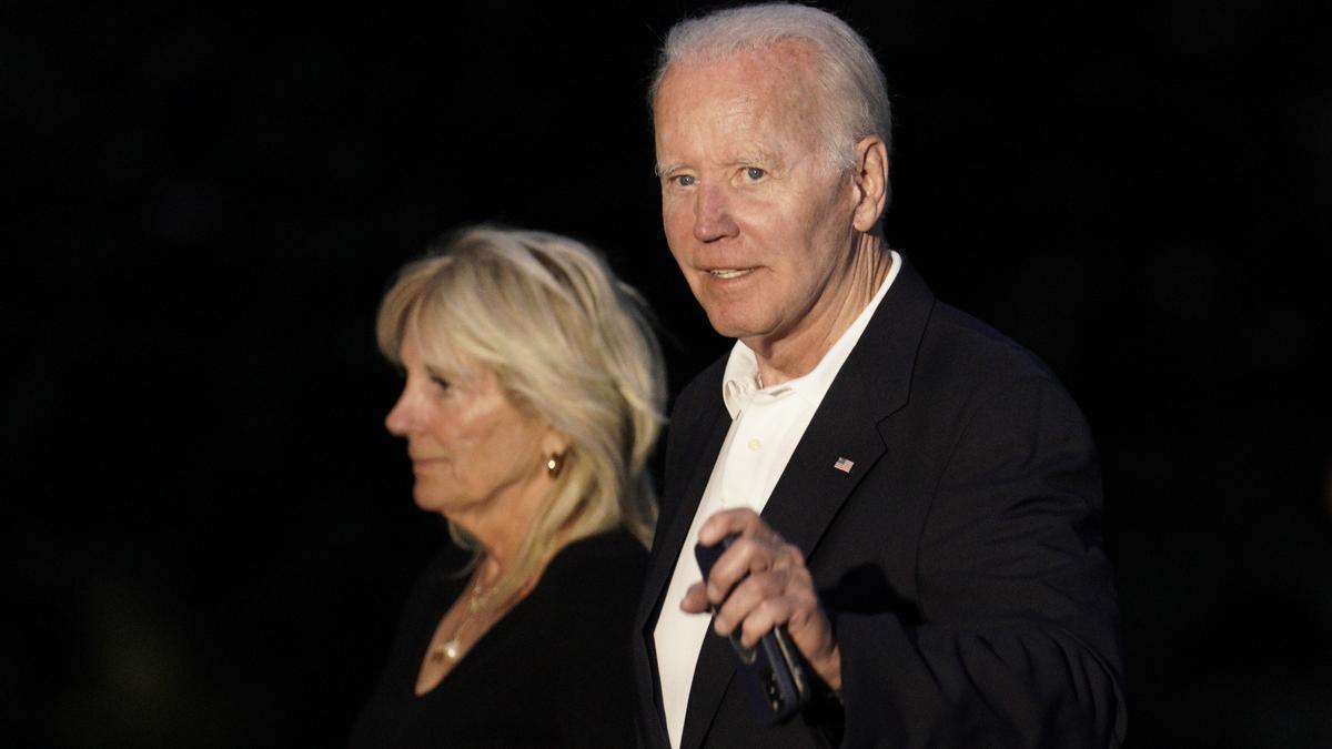 US President Joe Biden returns to Washington, DC from Delaware