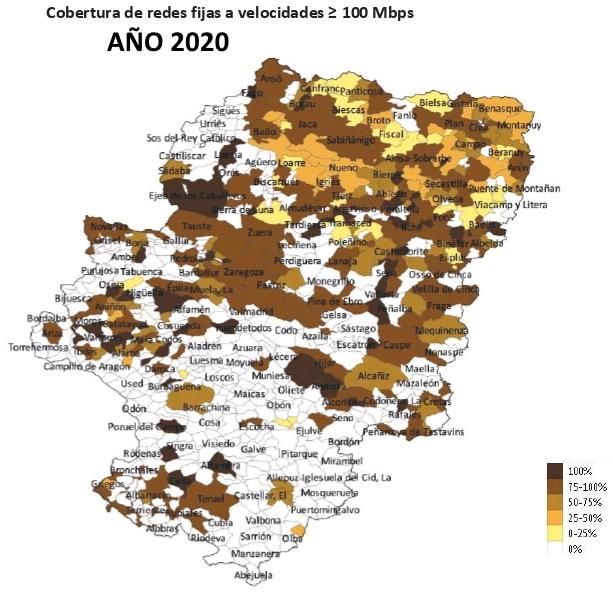 Los municipios oscenses conectados por banda ancha han crecido exponencialmente entre 2015 y 2020 de la mano de los planes de la Diputación de Huesca.
