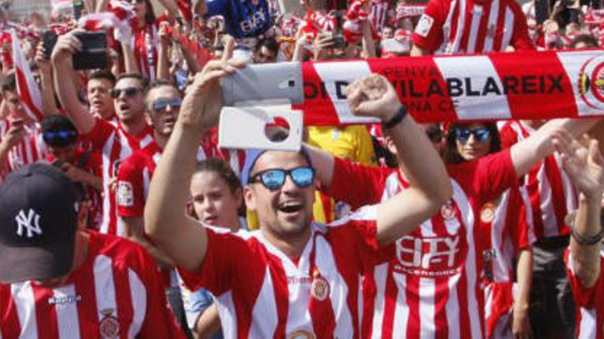 VÍDEO: Així ha celebrat el gol de Maffeo l&#039;afició del Girona