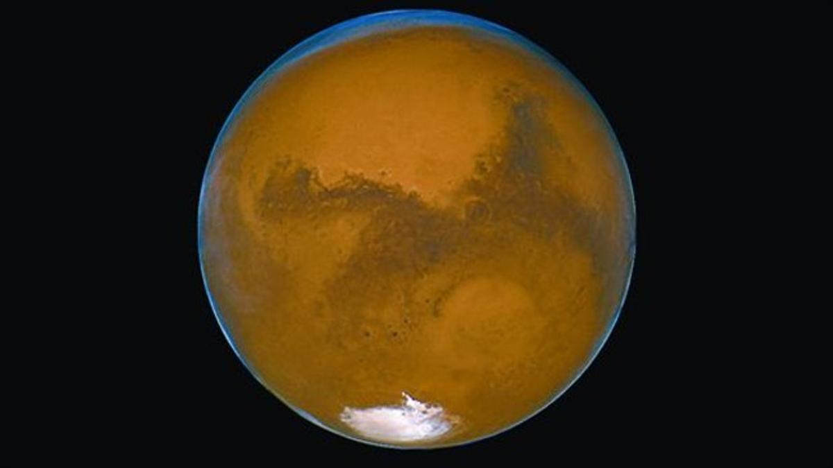 Una imagen de Marte captada con el telescopio espacial Hubble.