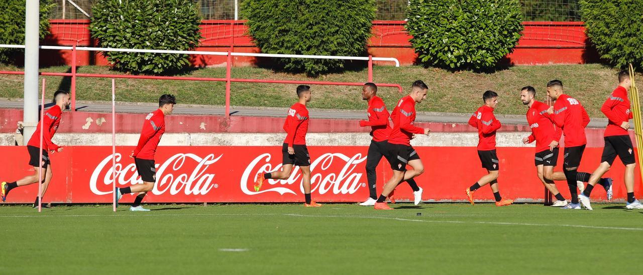 Entrenamiento del Sporting en Mareo.