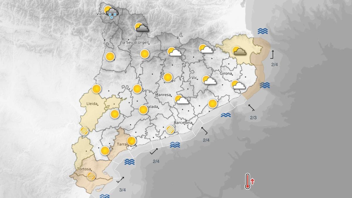 El tiempo en Catalunya el 25 de marzo de 2026
