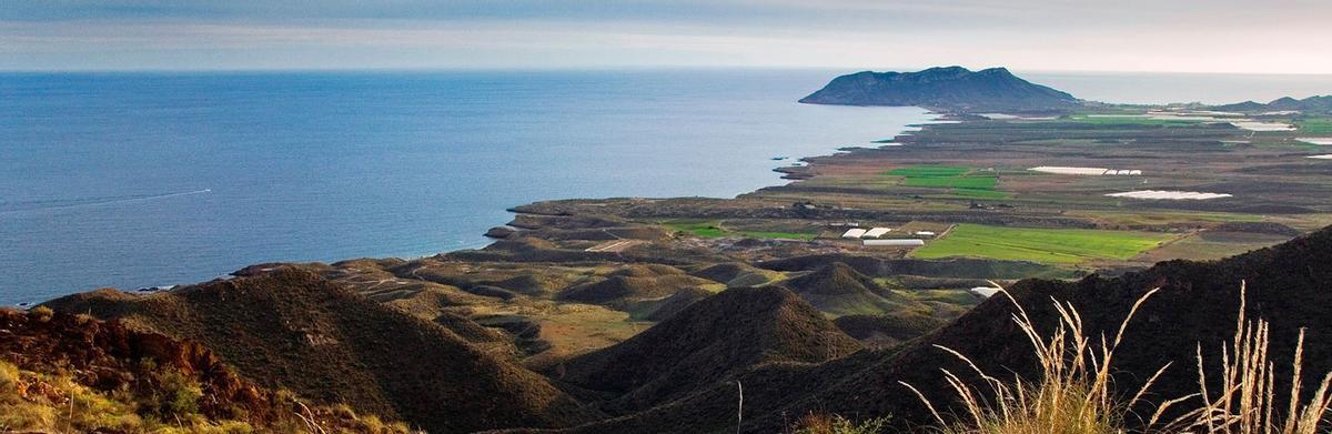 Vista aérea del Parque Regional de Cabo Cope y Calnegre.