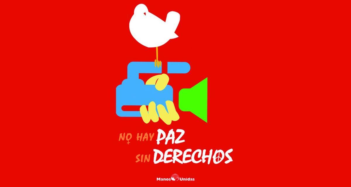 Cartel del certamen de criptometrajes de Manos Unidas