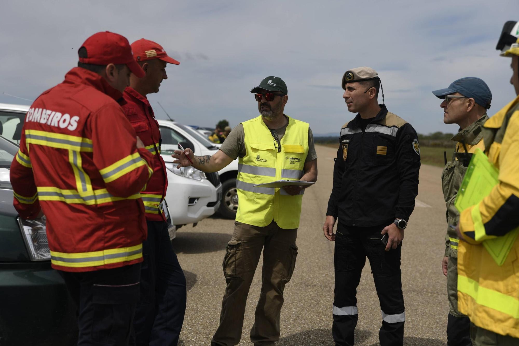 Así ha sido el simulacro forestal transfronterizo desplegado en Aliste