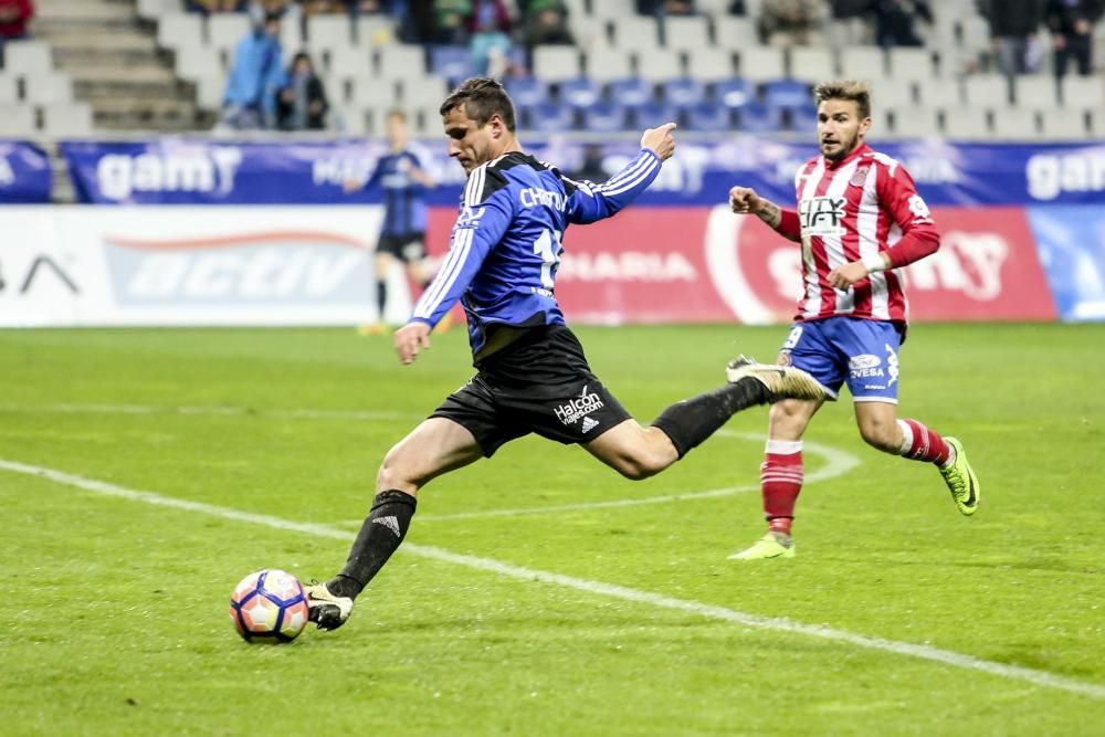 El partido entre el Real Oviedo y el Girona, en imágenes