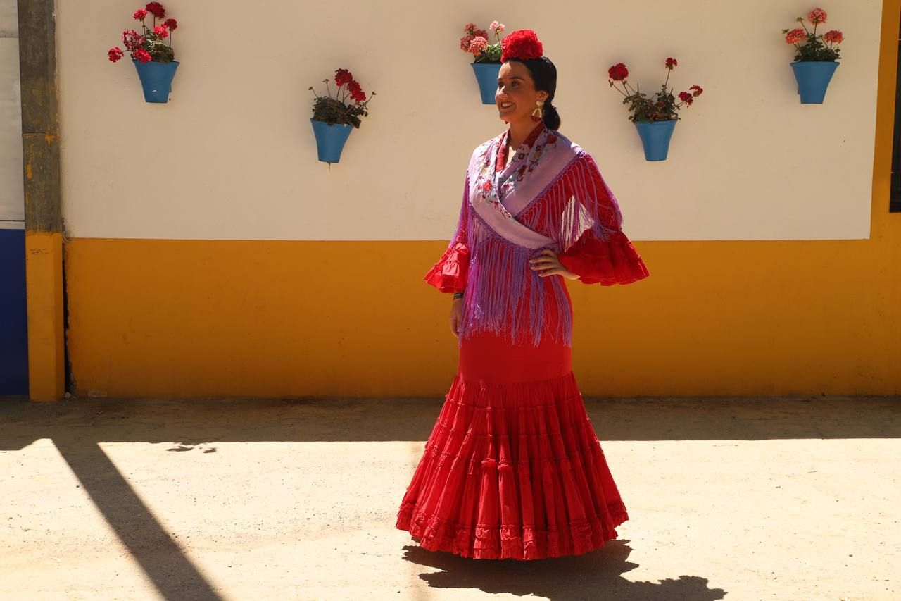 Trajes de gitana en el jueves de Feria