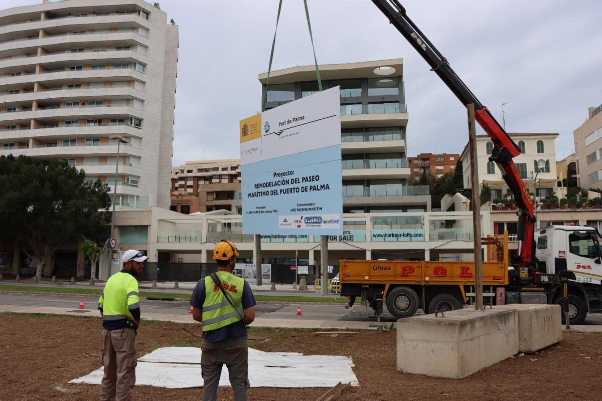 Las fotos del primer día de obras en el Paseo Marítimo de Palma, que se ...