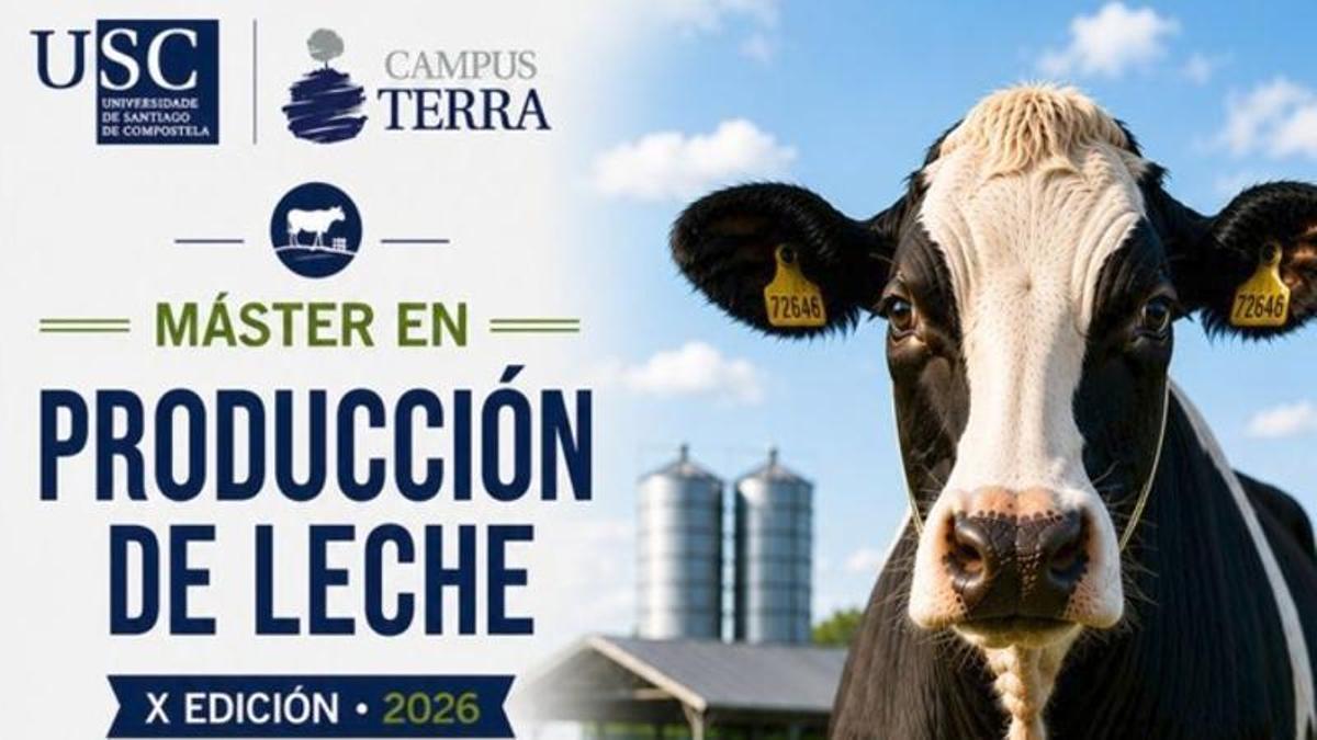 La USC mantiene abierto hasta el próximo 23 de agosto el plazo de preinscripción de su Máster de Formación Permanente en Producción de Leche, que cuenta con el apoyo de Lactalis España.