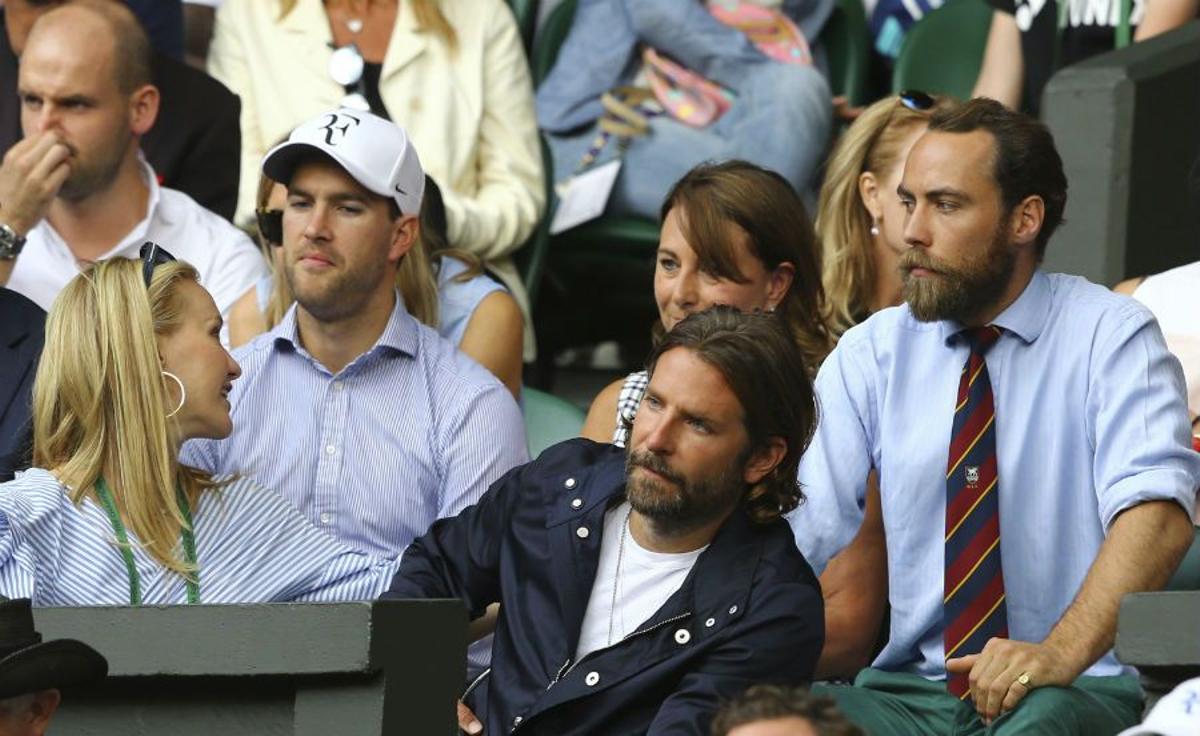 Jamies Middleton y  Bradley Cooper comparten palco en Wimbledon