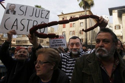 Protestas frente a los juzgados de Palma