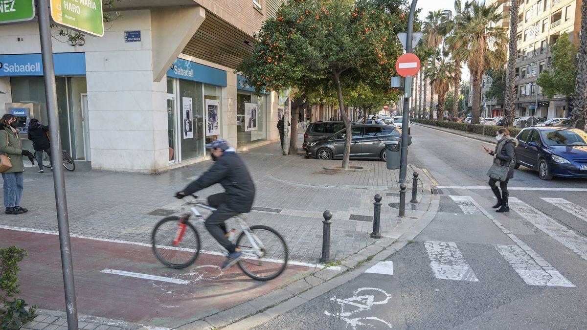 Nou carril bici a València, concretament a la zona de Camins al Grau.