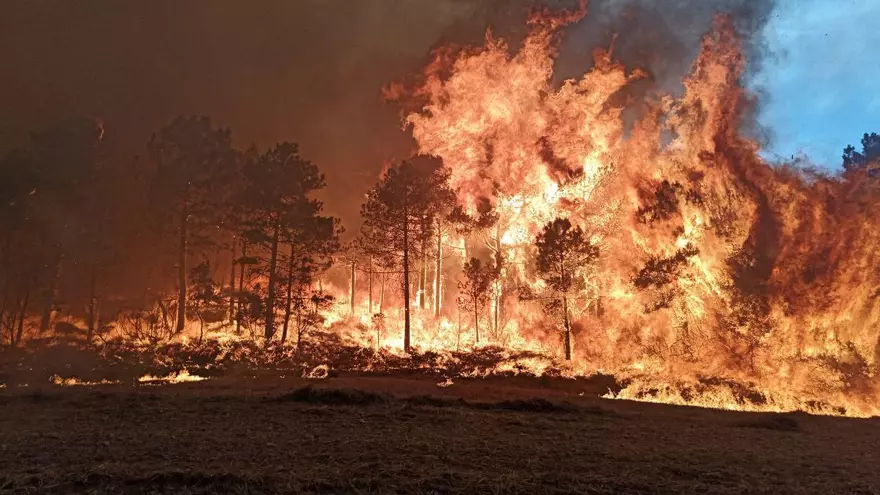 Imatges de l'incendi de Santa Coloma de Queralt i Bellprat